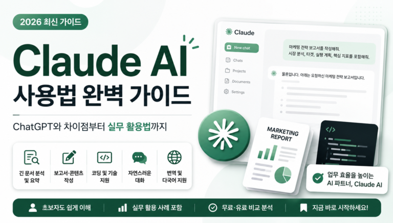 Claude AI 사용법 완벽 가이드와 ChatGPT 차이점 및 실무 활용법