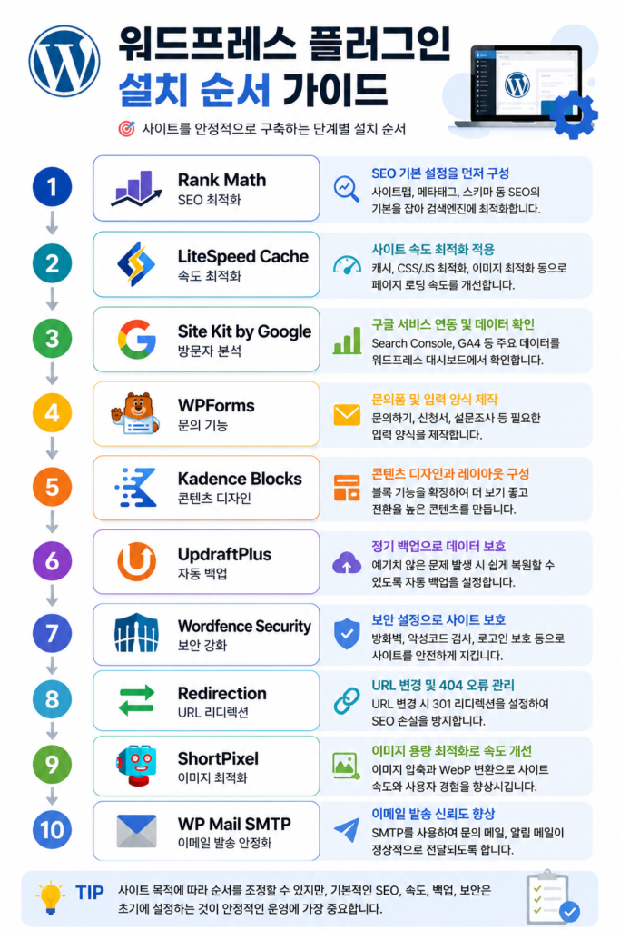 워드프레스 플러그인 설치 순서